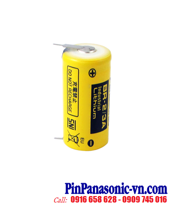 Panasonic BR-2/3A (chân thép); Pin nuôi nguồn Panasonic BR-2/3A lithium 3v 2/3A 1200mAh, Xuất xứ Nhật